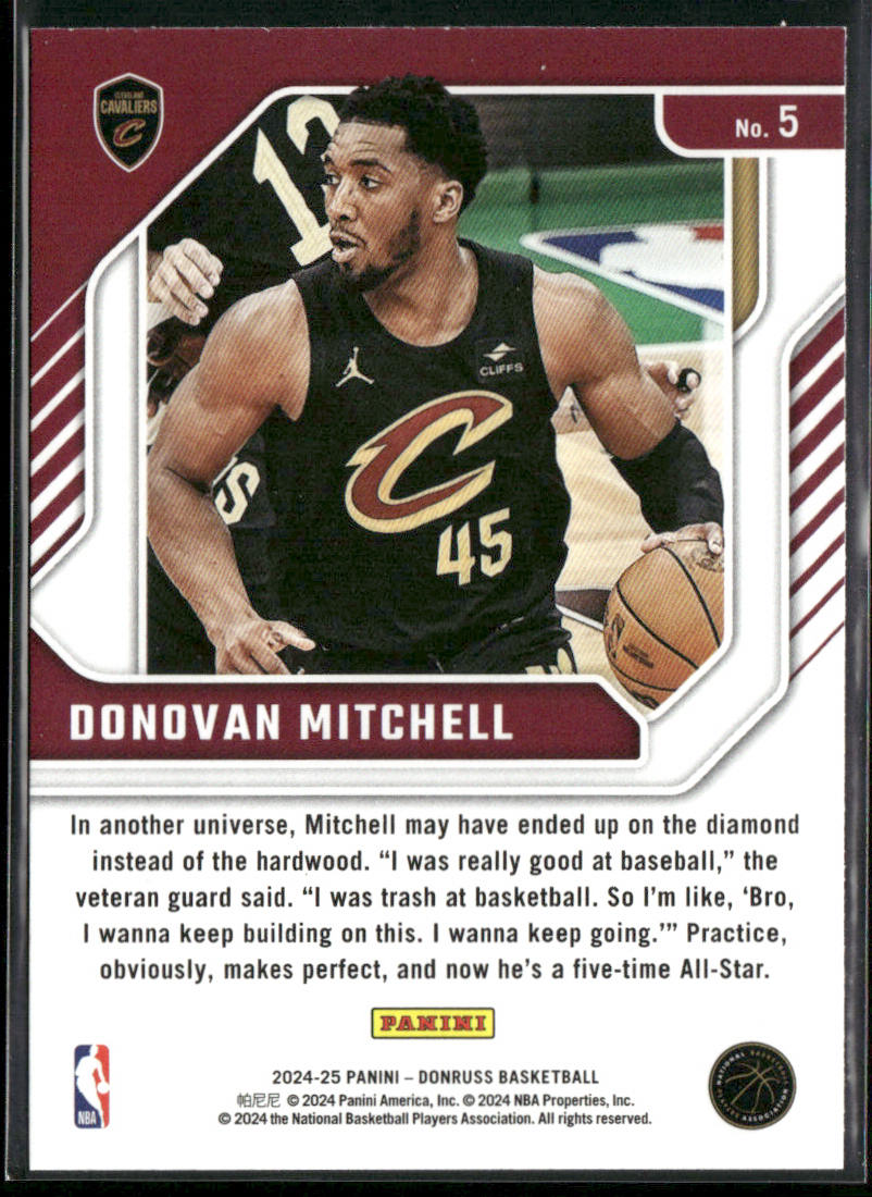 Donovan Mitchell 2024-25 Donruss Franchise Features #5 Cleveland Cavaliers