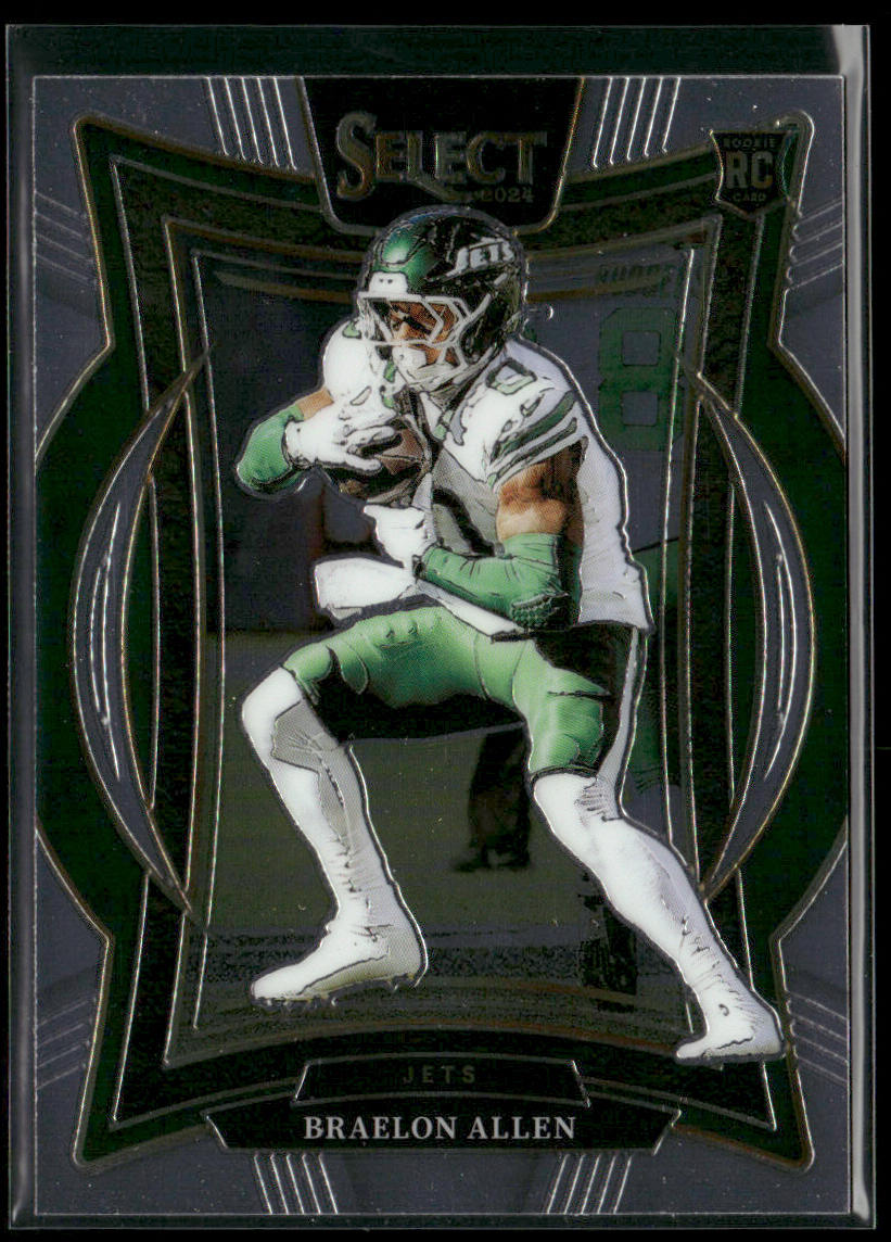 Braelon Allen 2024 Panini Select #10 RC New York Jets front