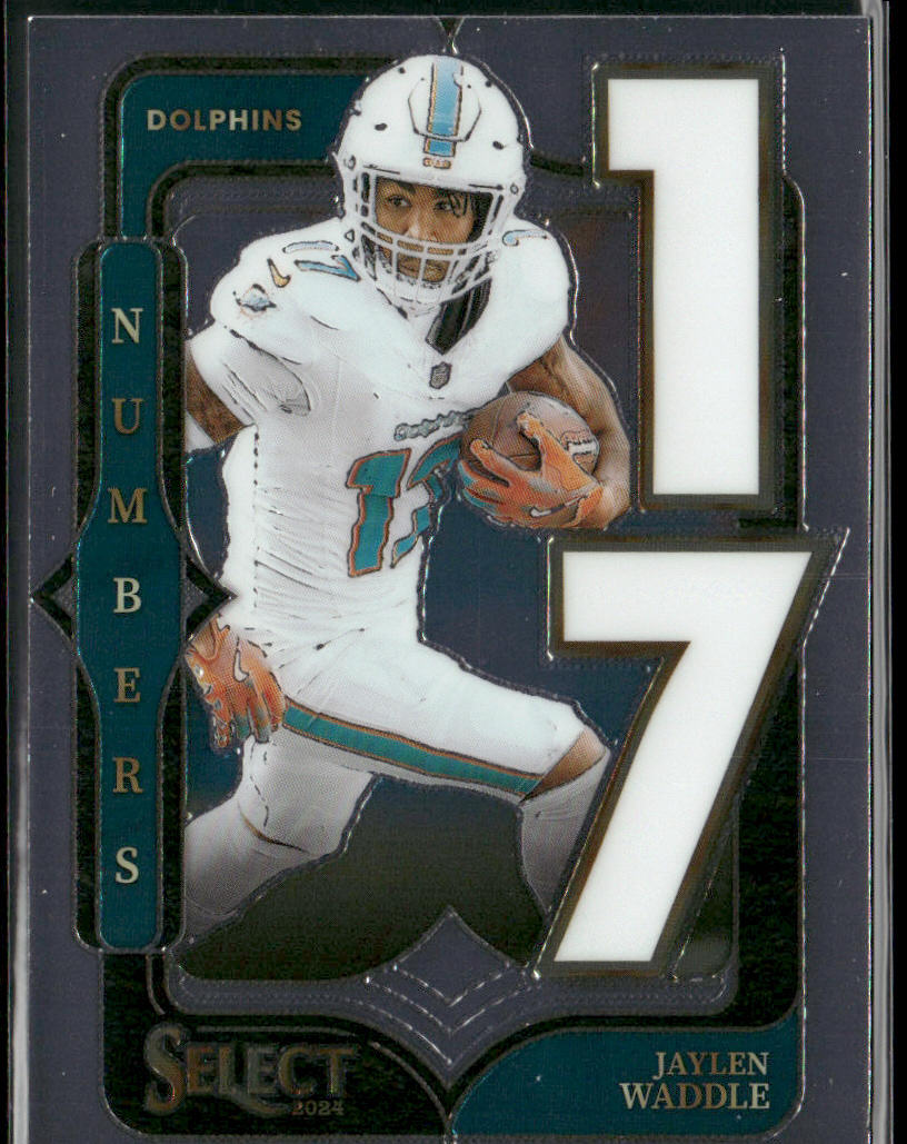 Jaylen Waddle 2024 Panini Select Select Numbers #21 Miami Dolphins
