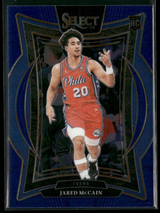 Jared McCain 2024-25 Panini Select Blue (Retail) #82 RC Philadelphia 76ers