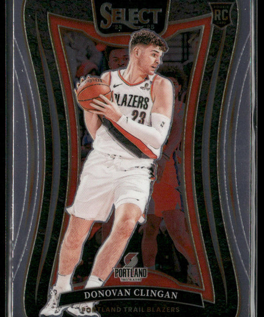 Donovan Clingan 2024-25 Panini Select #390 RC Portland Trail Blazers