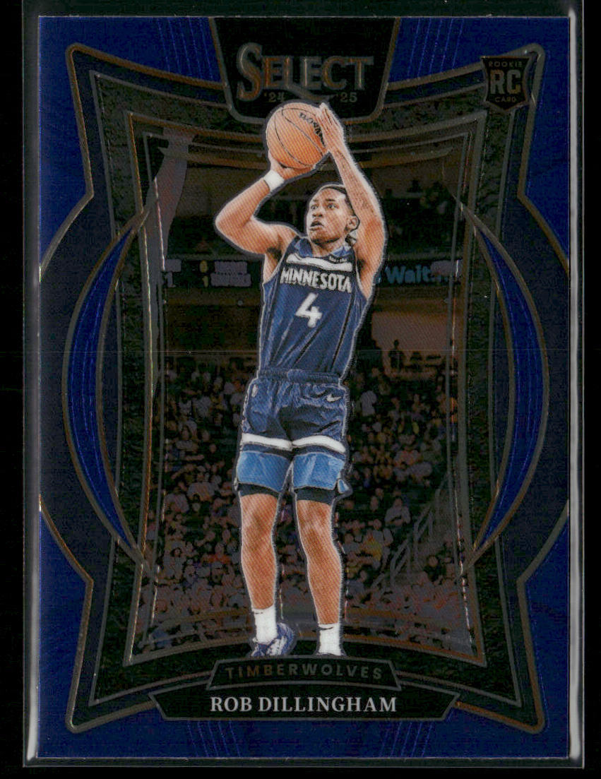 Rob Dillingham 2024-25 Panini Select Blue Prizm #84 RC Minnesota Timberwolves