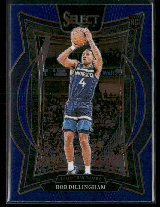 Rob Dillingham 2024-25 Panini Select Blue Prizm #84 RC Minnesota Timberwolves