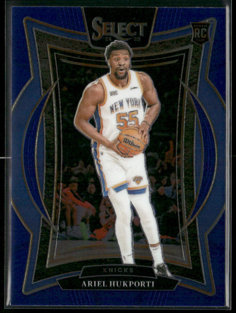 Ariel Hukporti 2024-25 Panini Select Blue (Retail) #93 RC New York Knicks