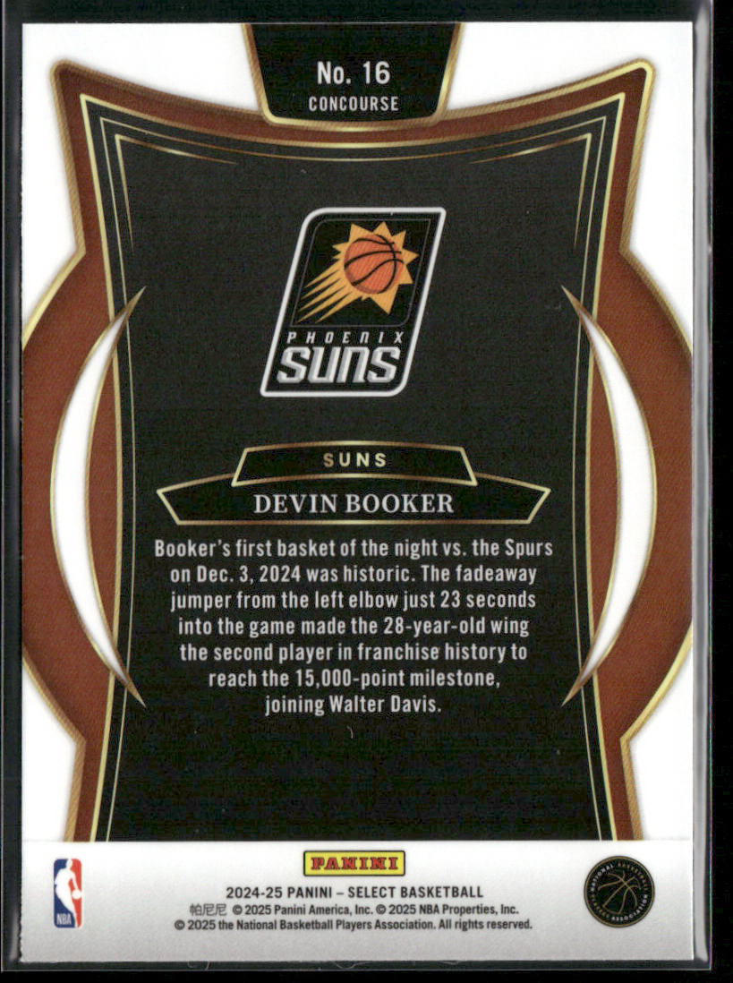 Devin Booker 2024-25 Panini Select Blue (Retail) #16 Phoenix Suns