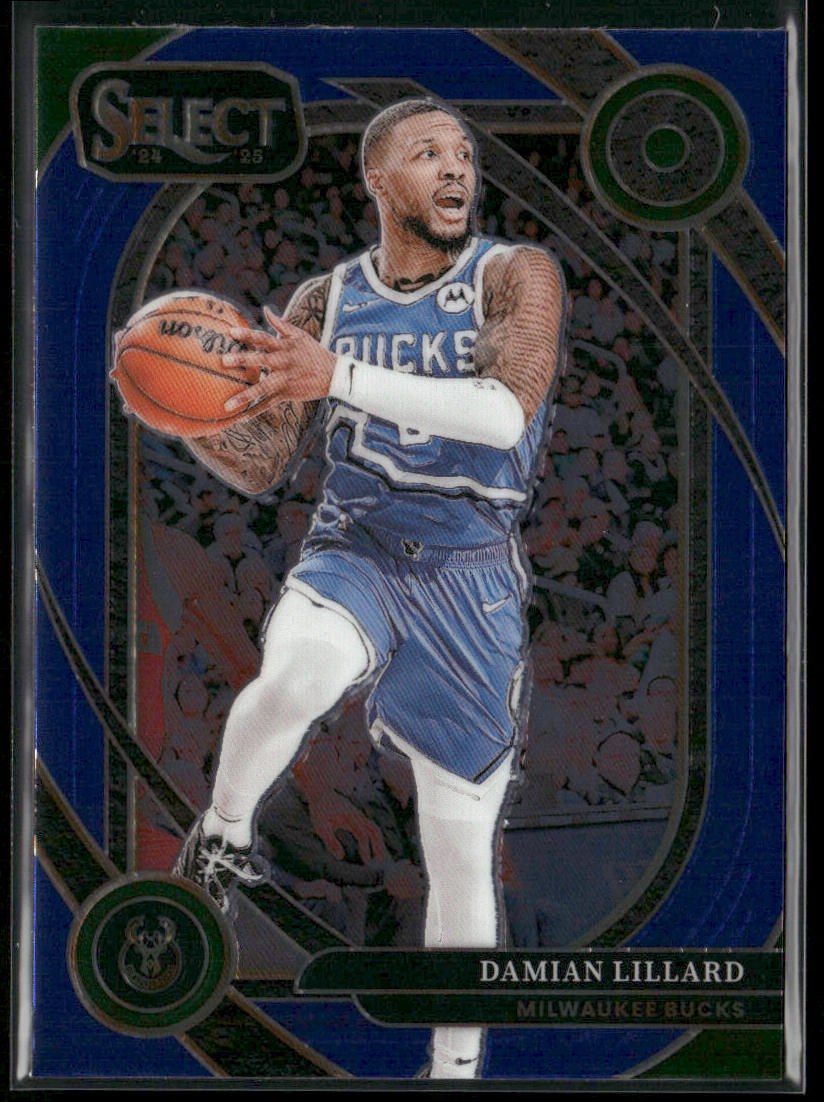 Damian Lillard 2024-25 Panini Select Blue (Retail) #227 Milwaukee Bucks