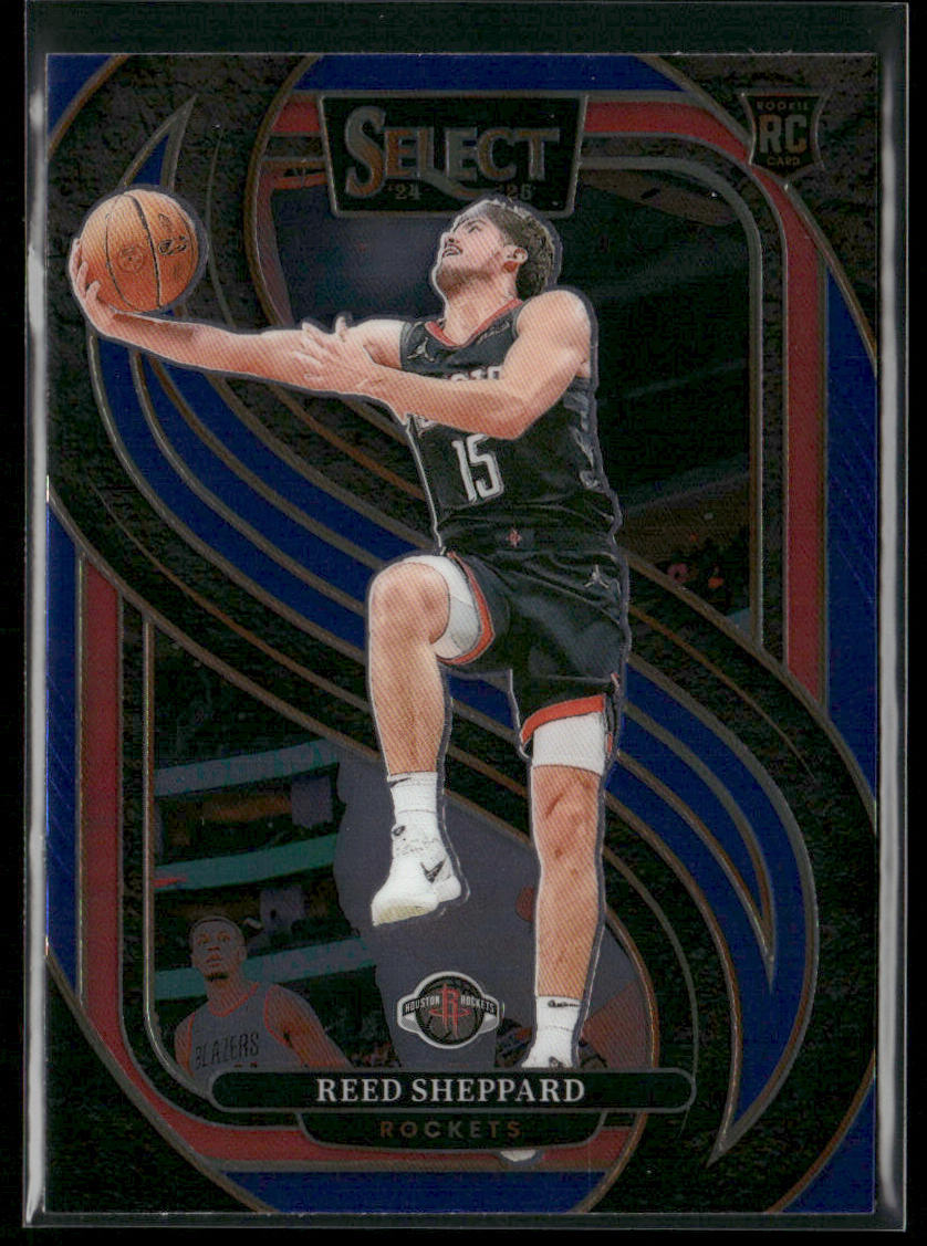 Reed Sheppard 2024-25 Panini Select Blue (Retail) #181 RC Houston Rockets
