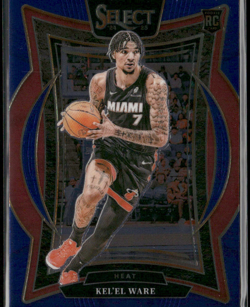 Kel'el Ware 2024-25 Panini Select Blue (Retail) #66 RC Miami Heat