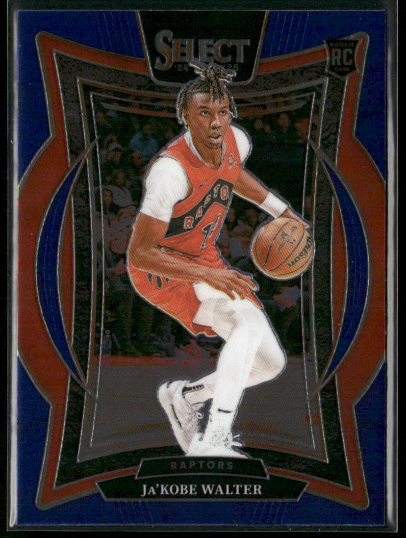 Ja'Kobe Walter 2024-25 Panini Select Blue (Retail) #96 RC Toronto Raptors