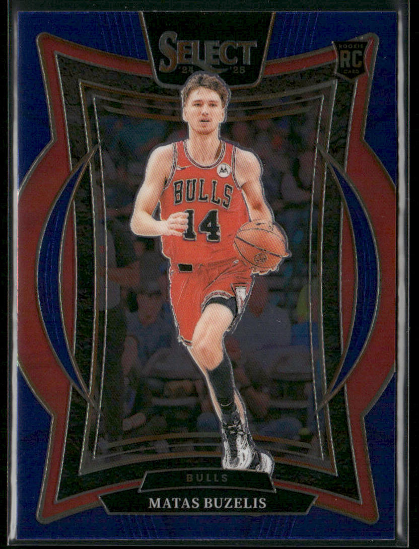 Matas Buzelis 2024-25 Panini Select Blue (Retail) #70 RC Chicago Bulls