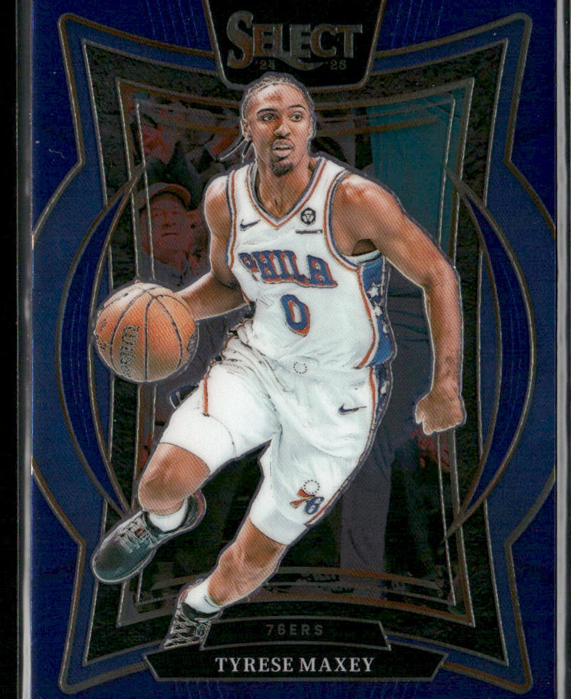 Tyrese Maxey 2024-25 Panini Select Blue (Retail) #20 Philadelphia 76ers