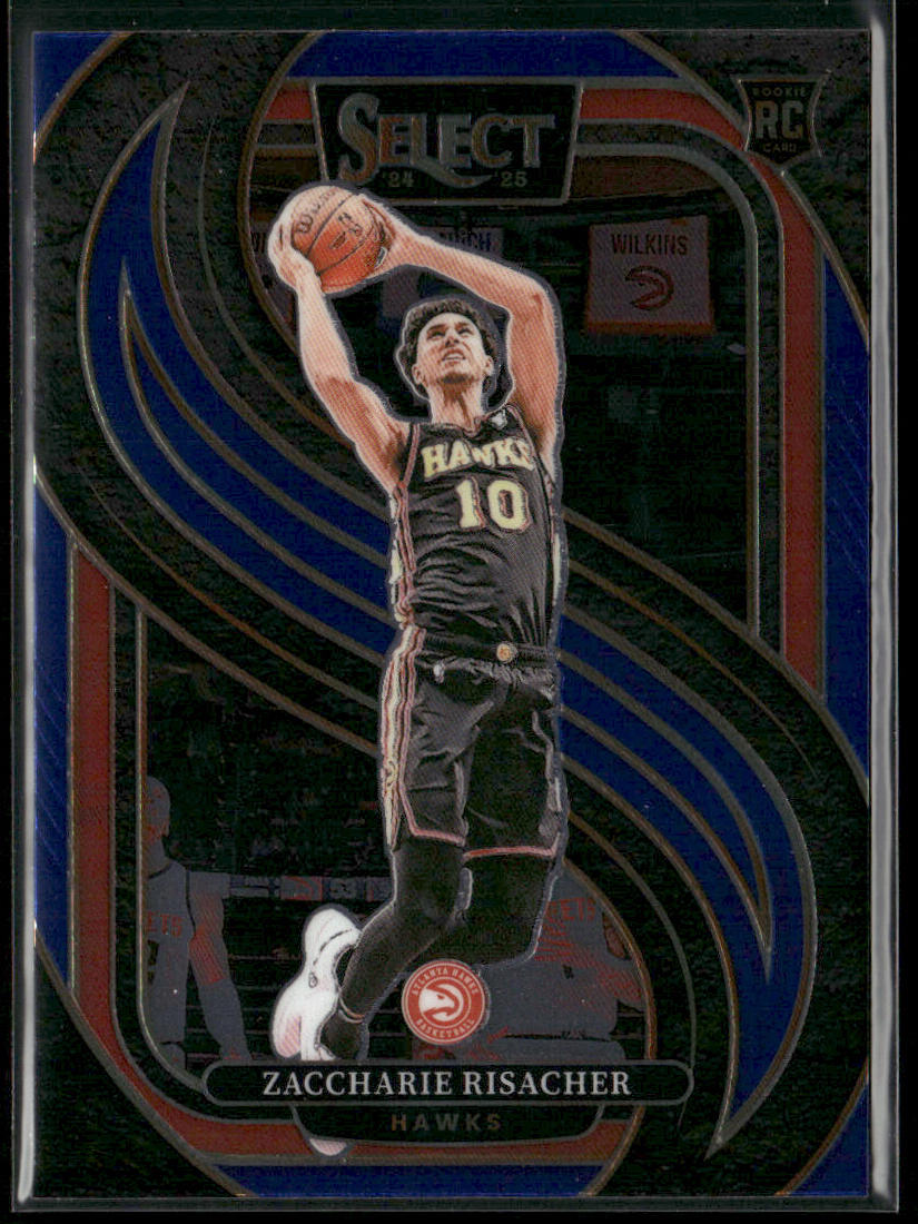 Zaccharie Risacher 2024-25 Panini Select Blue (Retail) #180 RC Atlanta Hawks