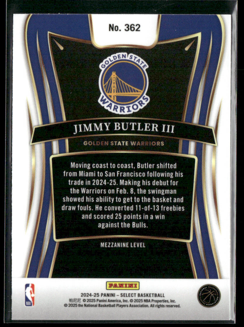 Jimmy Butler III 2024-25 Panini Select #362 Golden State Warriors