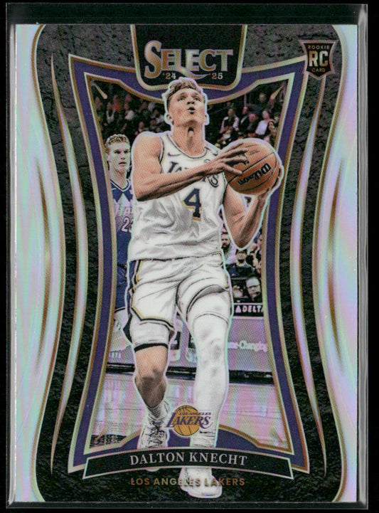 Dalton Knecht 2024-25 Panini Select Silver Prizm #373 RC Los Angeles Lakers