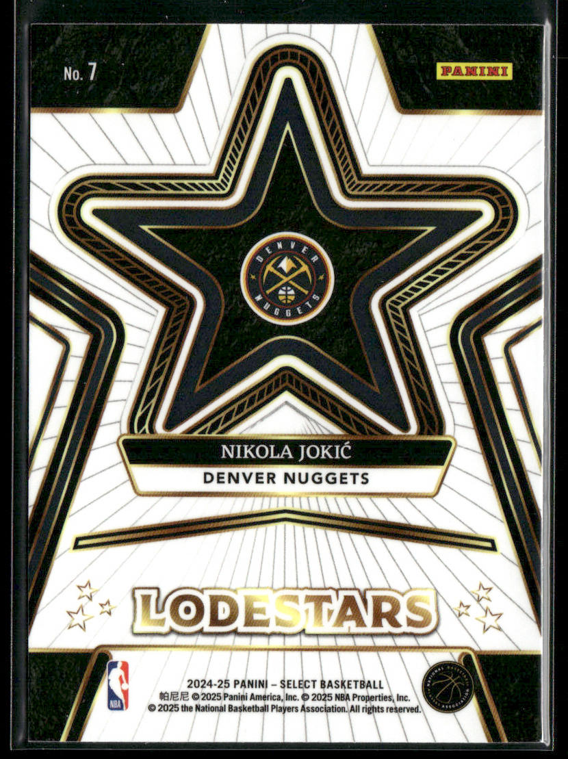 Nikola Jokic 2024-25 Panini Select Lodestars #7 Denver Nuggets