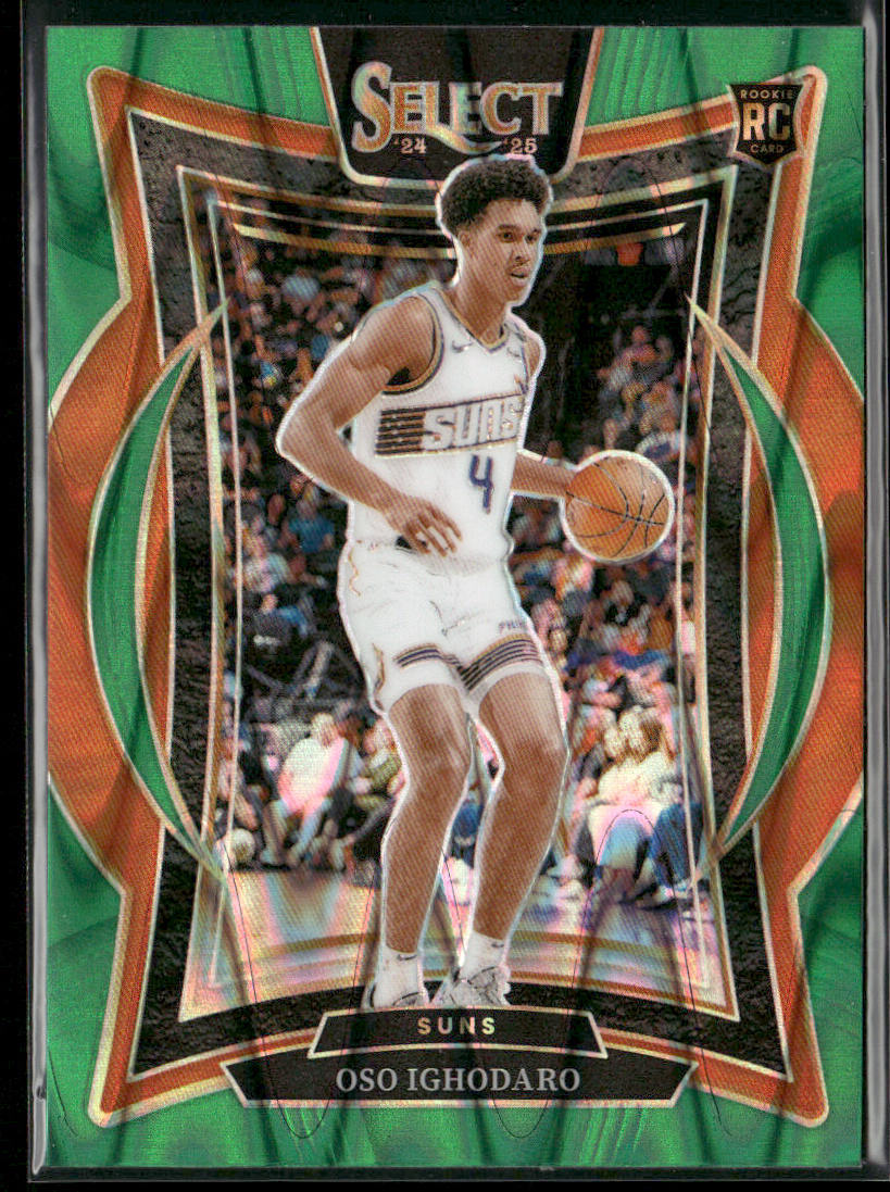 Oso Ighodaro 2024-25 Panini Select Green Tectonic Prizm #75 RC Phoenix Suns