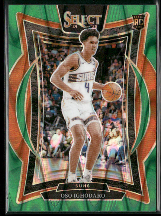 Oso Ighodaro 2024-25 Panini Select Green Tectonic Prizm #75 RC Phoenix Suns