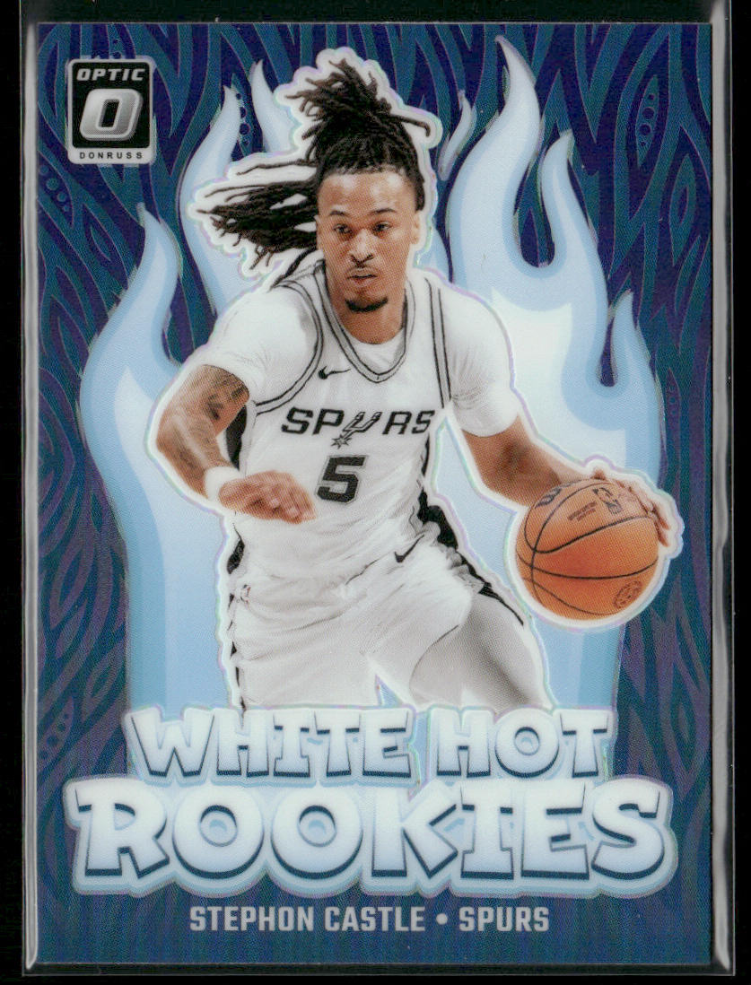 Stephon Castle 2024-25 Donruss Optic White Hot Rookies Blue #6 Spurs