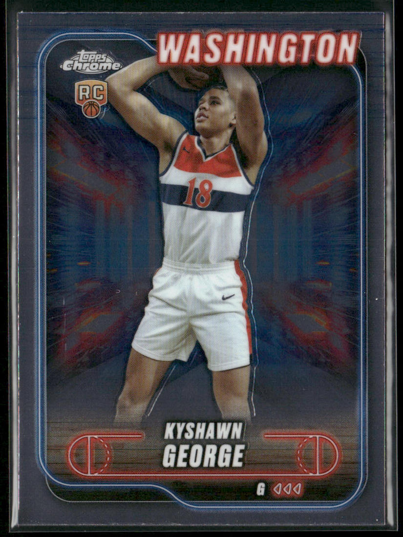 Kyshawn George 2024-25 Topps Chrome #158 RC Washington Wizards