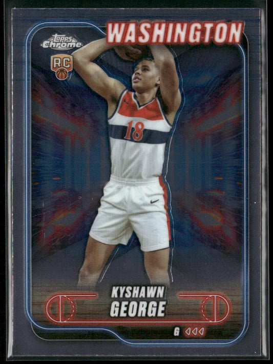 Kyshawn George 2024-25 Topps Chrome #158 RC Washington Wizards