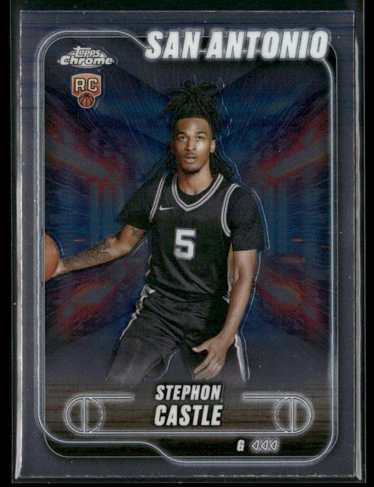Stephon Castle 2024-25 Topps Chrome #122 RC San Antonio Spurs