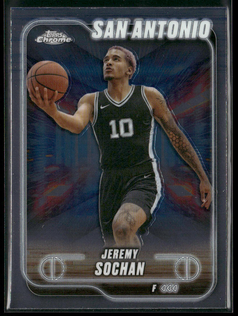 Jeremy Sochan 2024-25 Topps Chrome #181 San Antonio Spurs