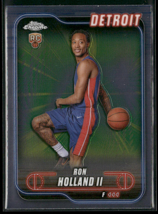 Ron Holland II 2024-25 Topps Chrome #133 RC Detroit Pistons
