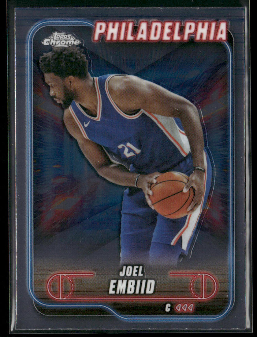 Joel Embiid 2024-25 Topps Chrome #10 Philadelphia 76ers