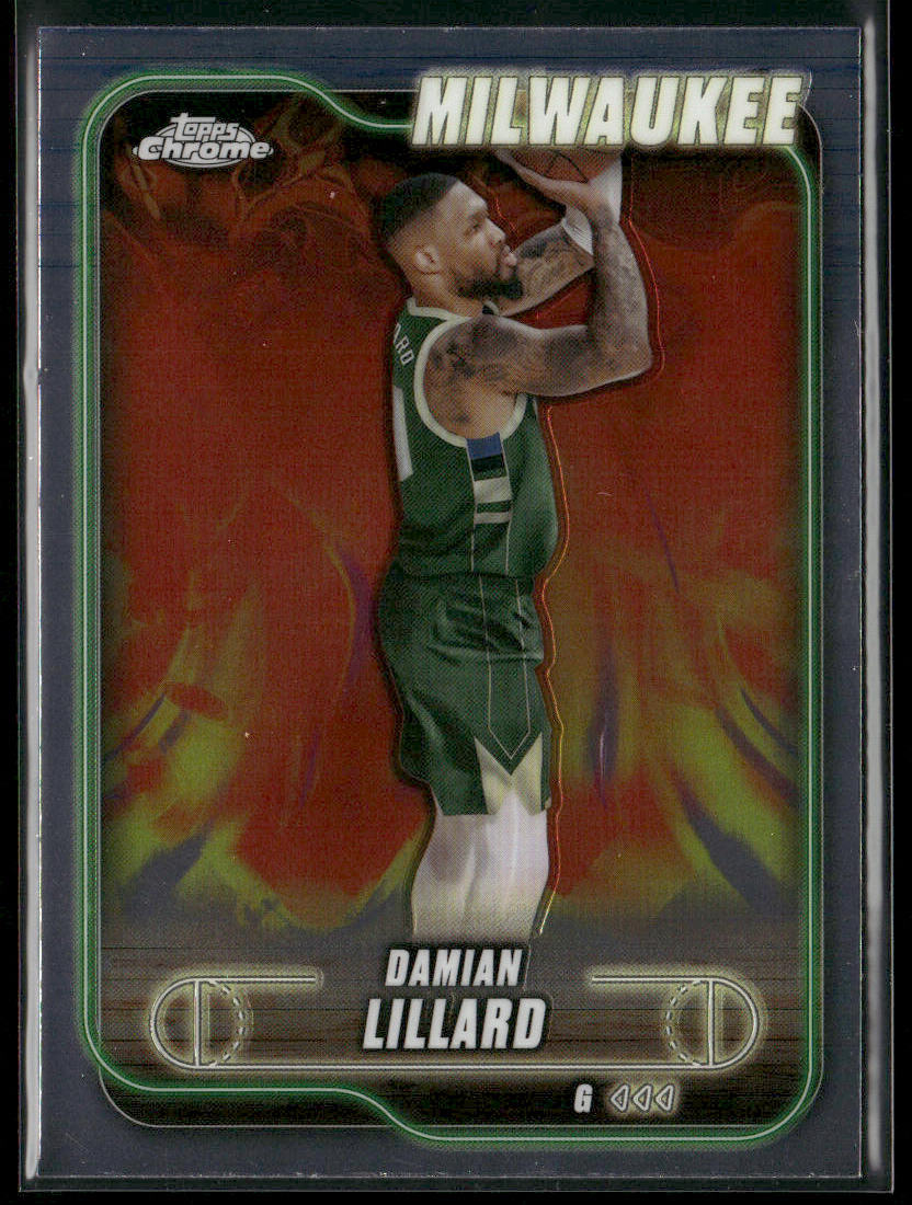 Damian Lillard 2024-25 Topps Chrome #2 Milwaukee Bucks