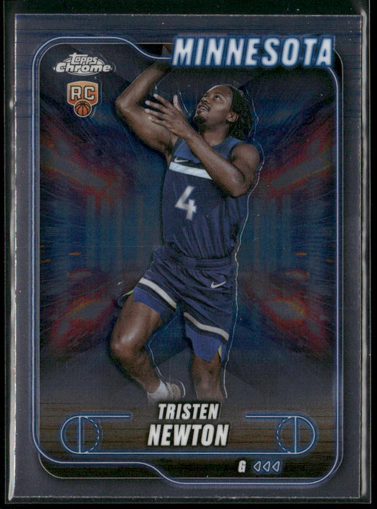 Tristen Newton 2024-25 Topps Chrome #108 RC Minnesota Timberwolves