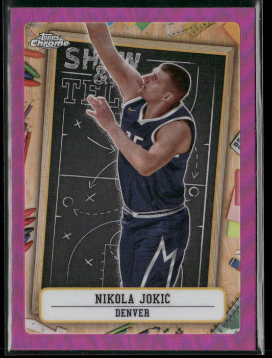 Nikola Jokić 2024-25 Topps Chrome Show and Tell Pink Basketball Refractor #ST-2