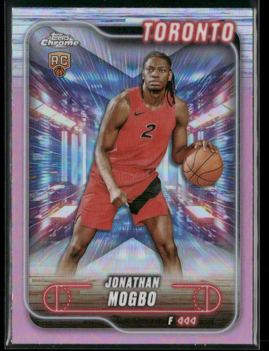 Jonathan Mogbo 2024-25 Topps Chrome Pink Refractor #194 RC Toronto Raptors