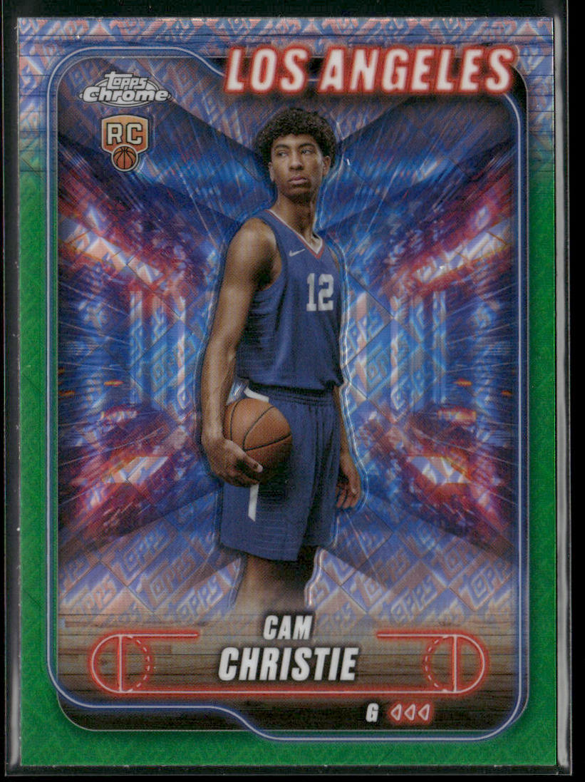 Cam Christie 2024-25 Topps Chrome Topps Green Refractor #151 RC Clippers