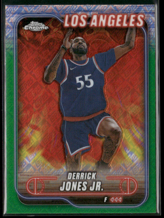Derrick Jones Jr. 2024-25 Topps Chrome Topps Green Refractor #177 Clippers