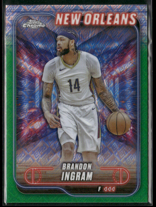 Brandon Ingram 2024-25 Topps Chrome Topps Green Refractor #154 Pelicans