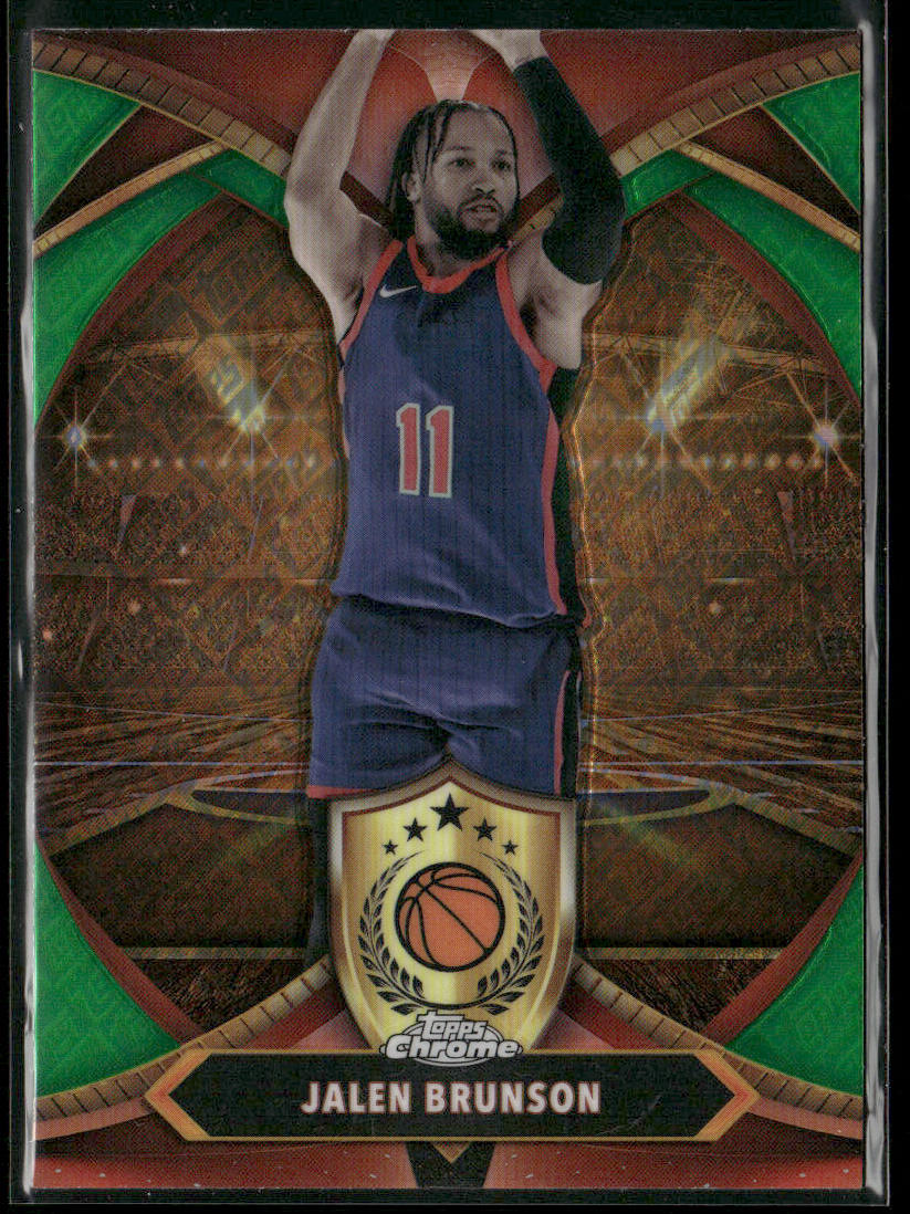 Jalen Brunson 2024-25 Topps Chrome Ball of Duty Green Refractor #BOD-5 Knicks