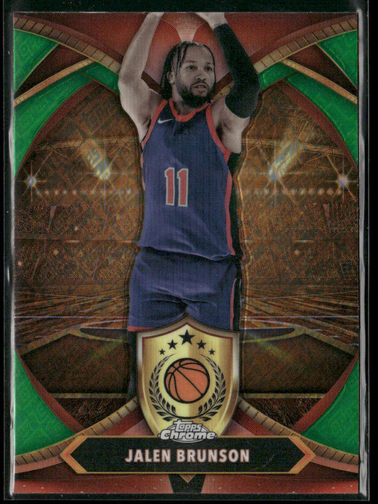 Jalen Brunson 2024-25 Topps Chrome Ball of Duty Green Refractor #BOD-5 Knicks
