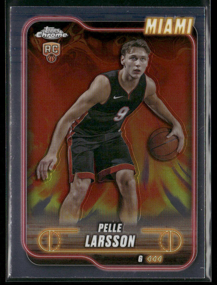 Pelle Larsson 2024-25 Topps Chrome #166 RC Miami Heat
