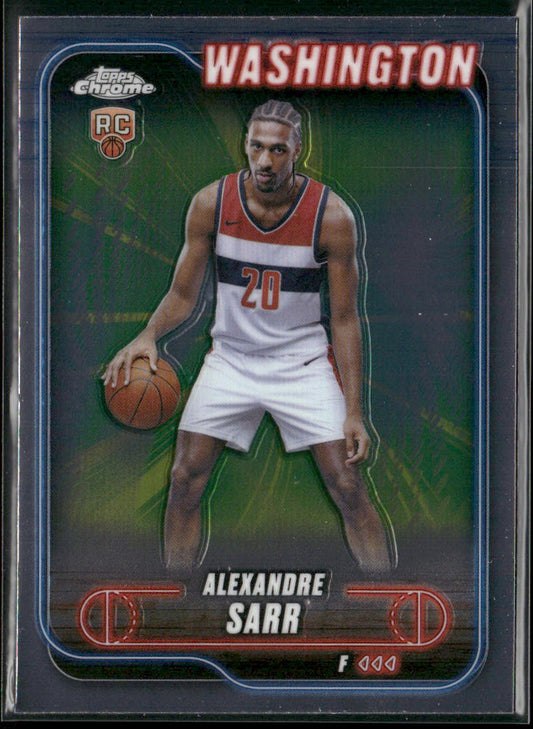 Alexandre Sarr 2024-25 Topps Chrome #136 RC Washington Wizards