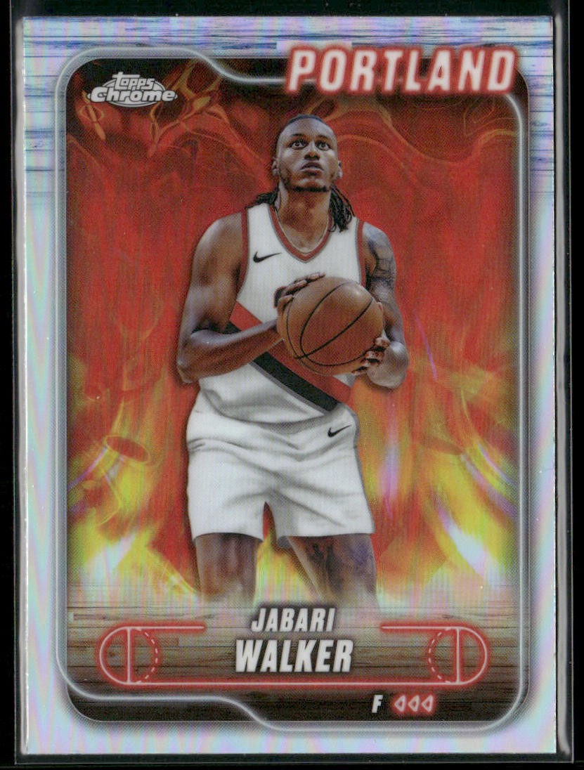 Jabari Walker 2024-25 Topps Chrome Refractor #67 Portland Trail Blazers