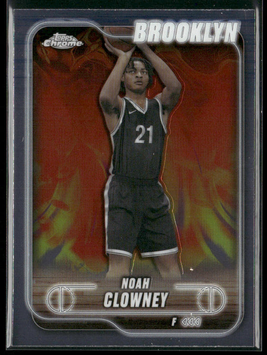 Noah Clowney 2024-25 Topps Chrome #118 Brooklyn Nets front