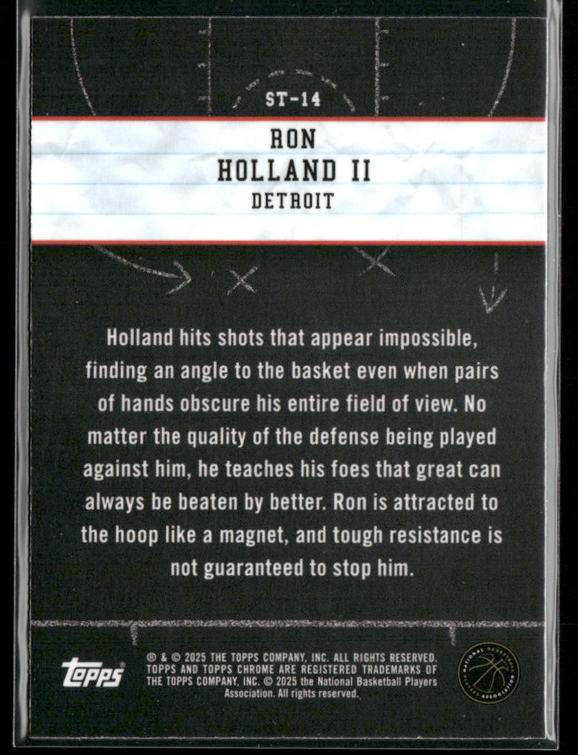 Ron Holland II 2024-25 Topps Chrome Show and Tell Blue Basketball Refractor