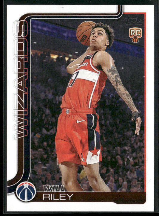 Will Riley 2025-26 Topps #221 RC Washington Wizards