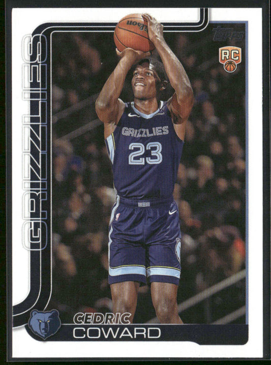 Cedric Coward 2025-26 Topps #211 RC Memphis Grizzlies front