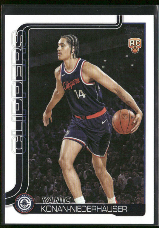 Yanic Konan-Niederhäuser 2025-26 Topps #230 RC Los Angeles Clippers front