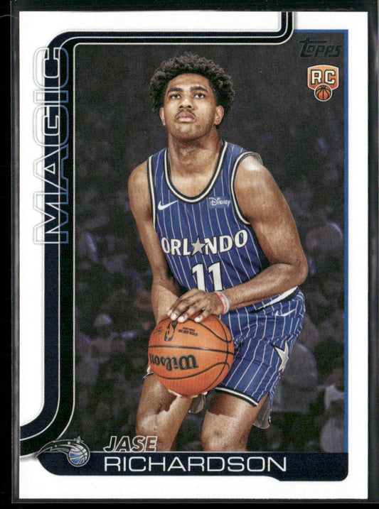 Jase Richardson 2025-26 Topps #225 RC Orlando Magic front