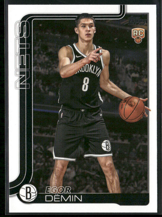 Egor Dëmin 2025-26 Topps #208 RC Brooklyn Nets