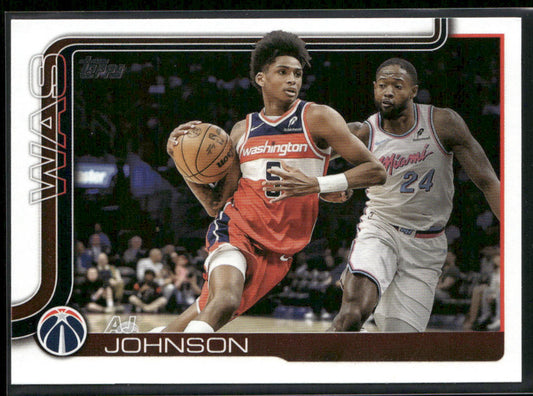 AJ Johnson 2025-26 Topps #99 Washington Wizards front