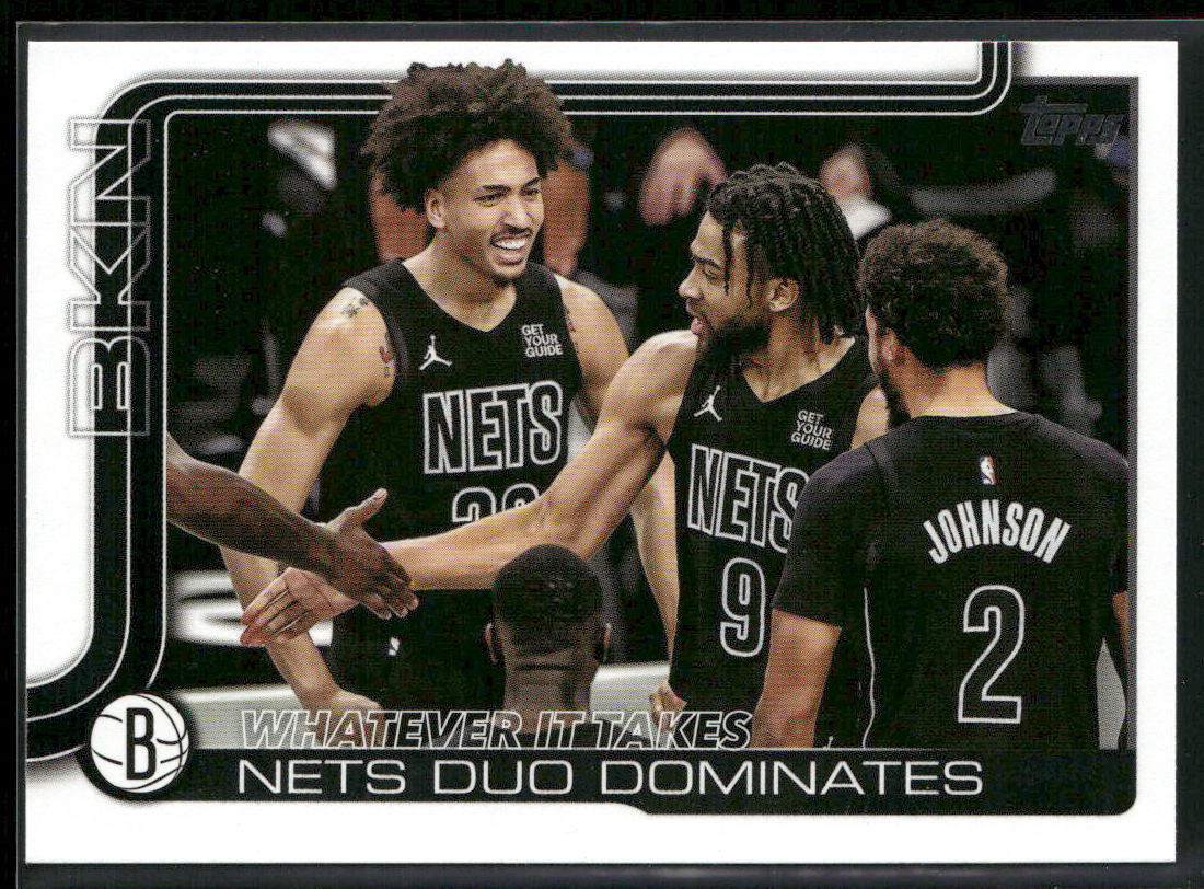 Whatever It Takes: Nets Duo Dominates 2025-26 Topps #273 Brooklyn Nets front