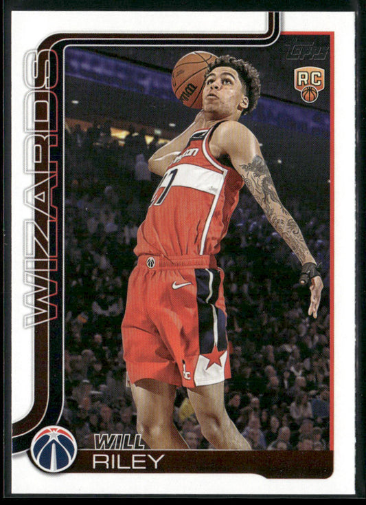 Will Riley 2025-26 Topps #221 RC Washington Wizards front